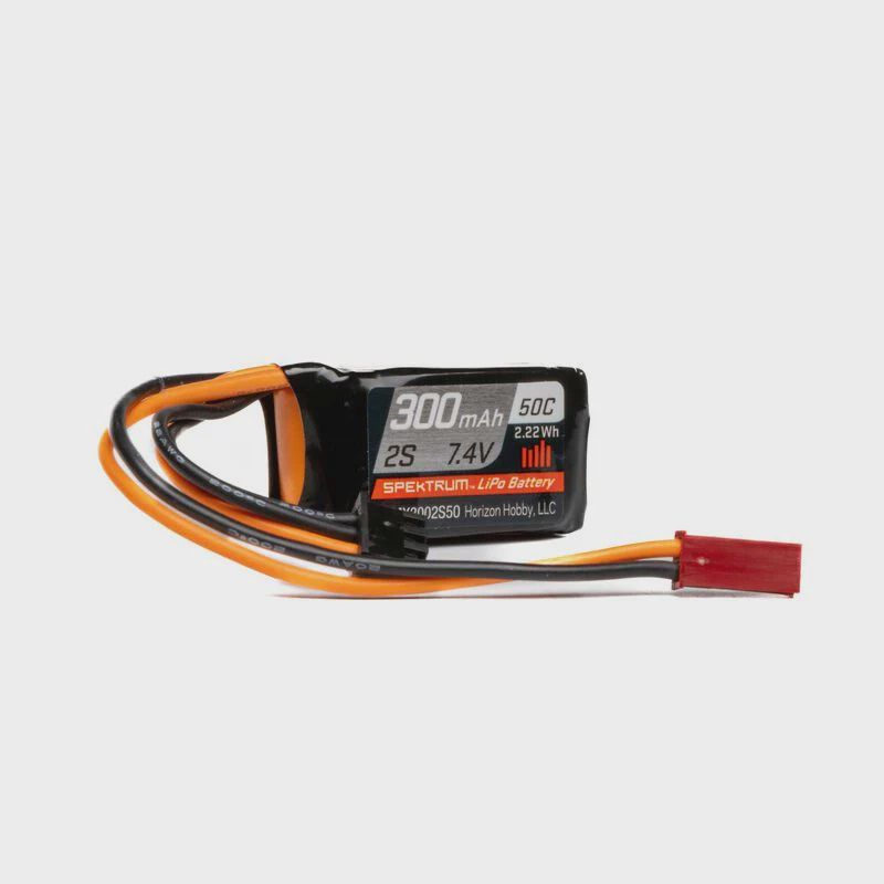 Spektrum 300mAh 2S 7.4V 50C LiPo JST-RCY Connector (SPMX3002S50)