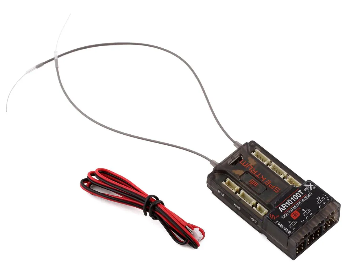Spektrum RC AR10100T 10-Channel DSMX Telemetry Receiver (SPMAR10100T)