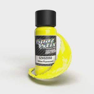 Spaz Stix Yellow Fluorescent Airbrush Ready Paint, 2oz Bottle (SZX02050)