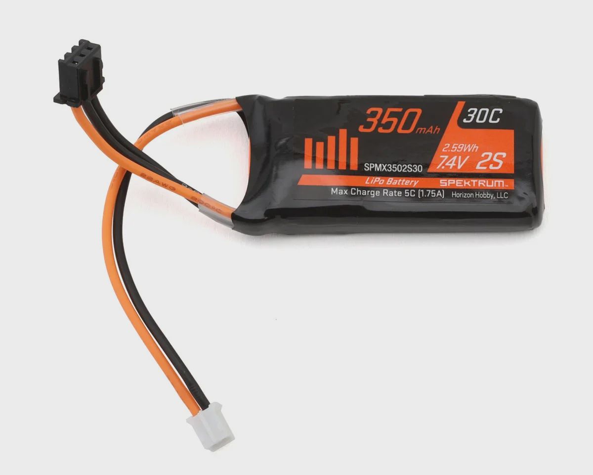 Spektrum RC SCX24 2S LiPo 30C Battery Pack (7.4V/350mAh) w/PH2.0 Connector (SPMX3502S30)