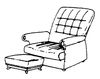 SS LTD Leather Easy Chair &amp; Ottoman Set, 2 Sets (650-5132)