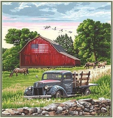Summer Farm (Old Pickup Truck/Barn/Horse) (DMS91733)