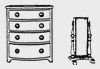 SS LTD Bedroom Dresser &amp; Mirror (Unpainted) (650-5164)