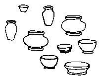 SS LTD Interior Accessories Set (Unpainted) Set #1 Bowls, Vases etc. (650-5141)