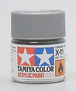 Tamiya Acrylic Mini X-11 Chrome Silver 1/3 oz (TAM81511)