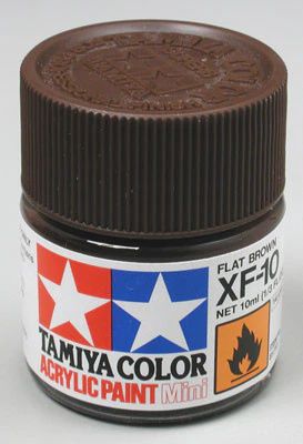 Tamiya Acrylic Mini XF-10 Flat Brown 1/3 oz (TAM81710)
