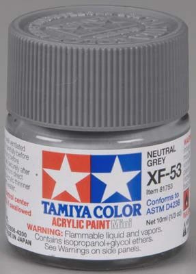 Tamiya Acrylic Mini XF-53 Neutral Gray 1/3 oz (TAM81753)