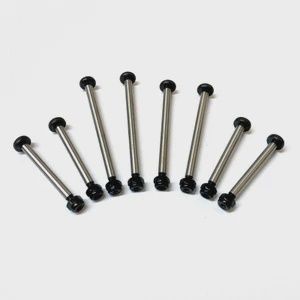 ST Racing Hardened Polished Steel Lock-Nut Style Hingepin Kit, Black, (SPTST2637BK)