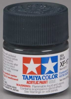 Tamiya Acrylic Mini XF-17 Sea Blue 1/3 oz (TAM81717)