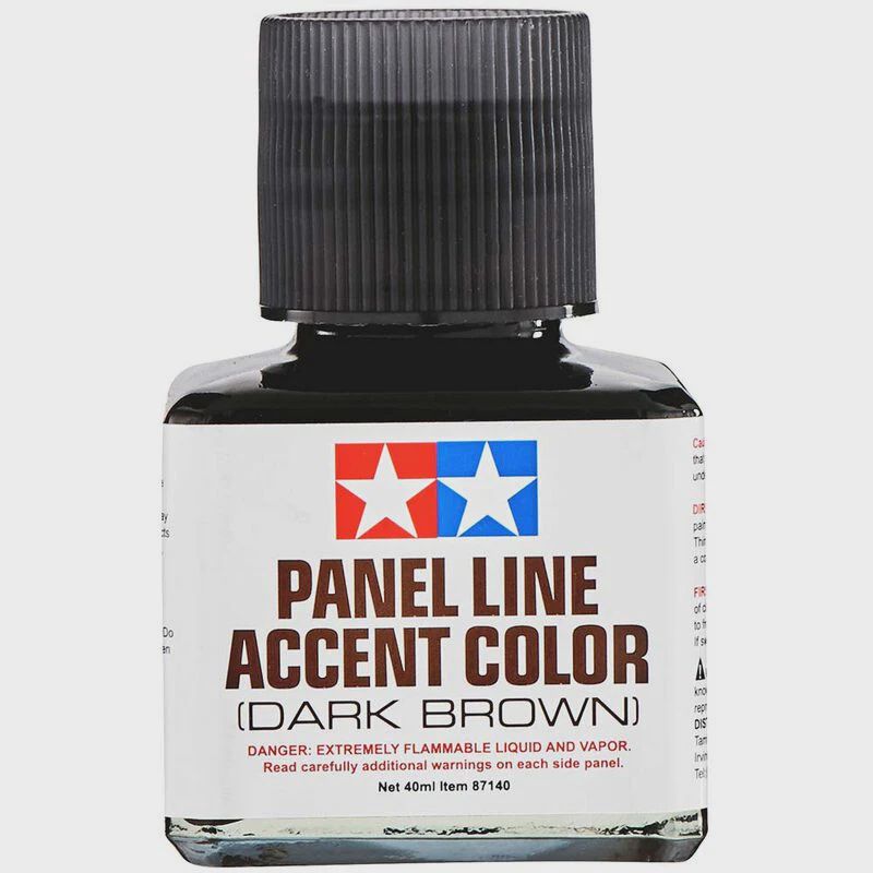 Tamiya Panel Line Accent Color, 40ml Dark Brown (TAM87140)