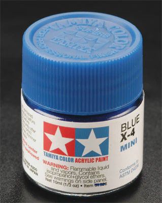 Tamiya Acrylic Mini X-4 Blue 1/3 oz (TAM81504)