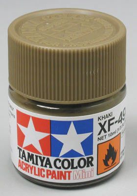 Tamiya Acrylic Mini XF-49 Khaki 1/3 oz (TAM81749)