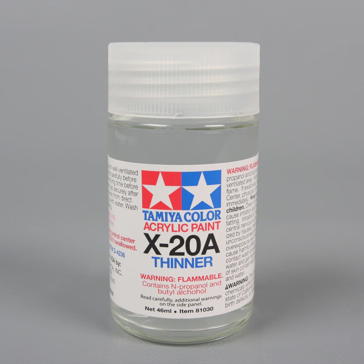 Tamiya Acrylic/Poly Paint Thinner, X-20A, 46ml (TAM81030)