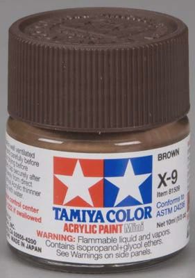 Tamiya Acrylic Mini X-9 Brown 1/3 oz (TAM81509)