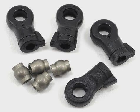 Team Associated 16mm Shock Rod End &amp; Suspension Ball (4) (ASC7237)