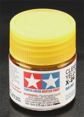 Tamiya Acrylic Mini X-24 Clear Yellow 1/3 oz (TAM81524)