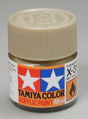 Tamiya Acrylic Mini X-31 Titanium Gold 1/3 oz (TAM81531)