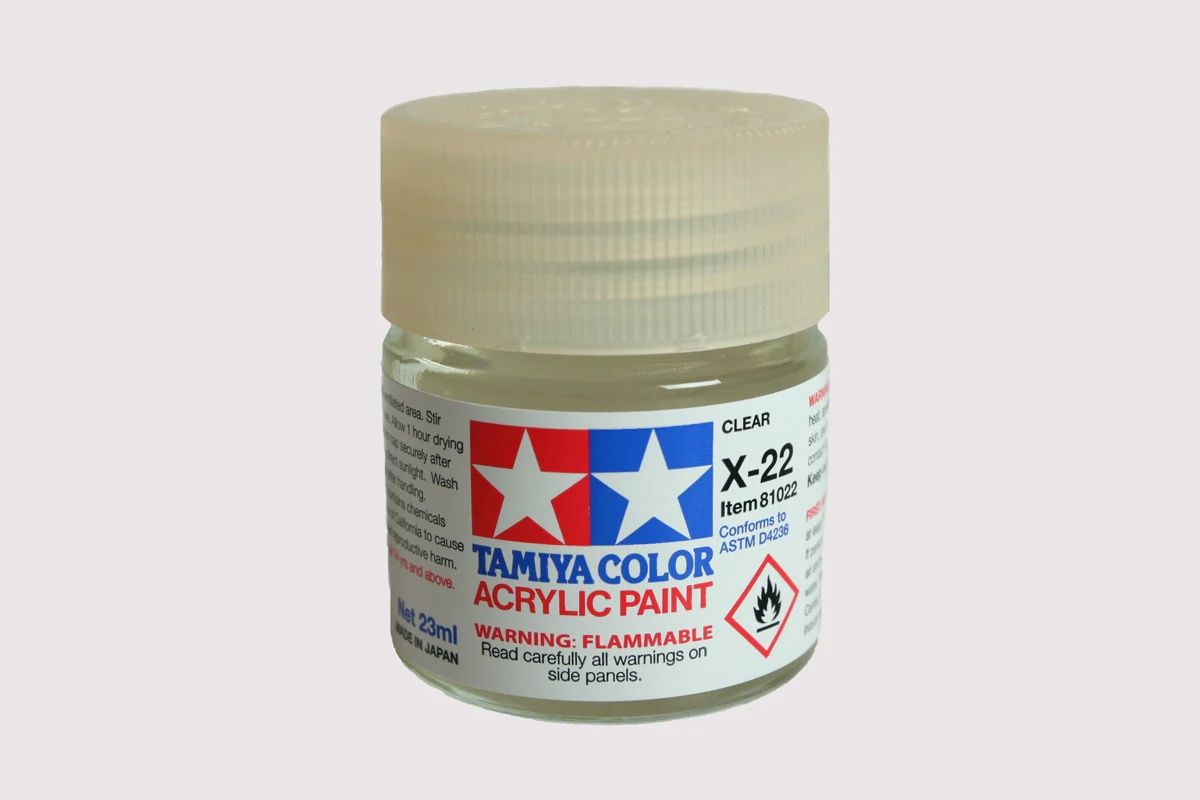 Tamiya Acrylic X-22 Clear Paint, 23ml Bottle (TAM81022)