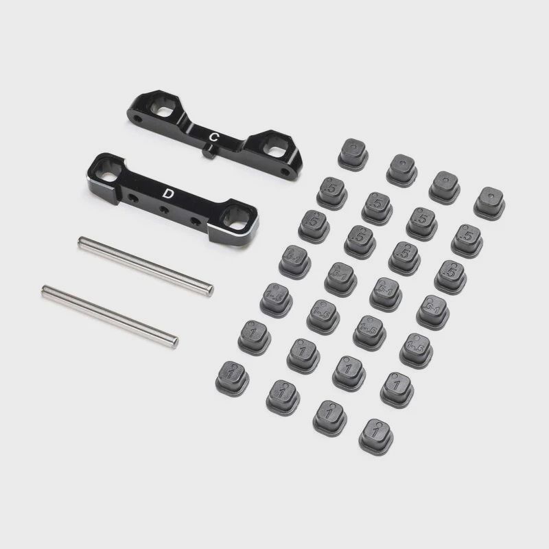 Team Losi Racing Adjustable Pivot Set C &amp; D, Black: 22S Sprint (TLR-1055)