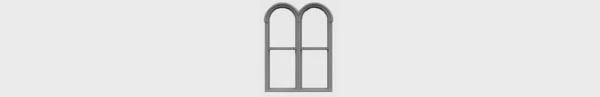 Tichy Train DOUBLE ROUND TOP WINDOW (TIC8114)