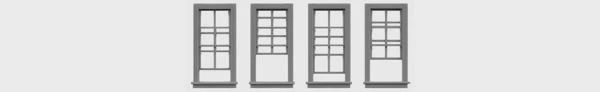 TICHY 4/4 DBL HUNG OPEN WINDOWS (TIC8069)