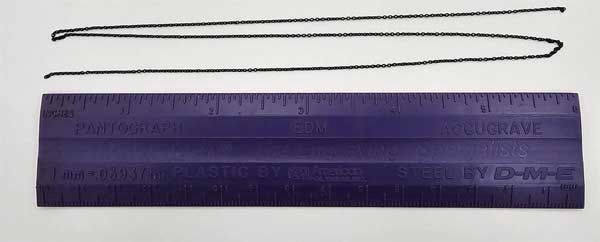 Tichy Blackened Brass Chain -- 40 Links Per Inch, 18" 45.7cm Length (TIC8334)