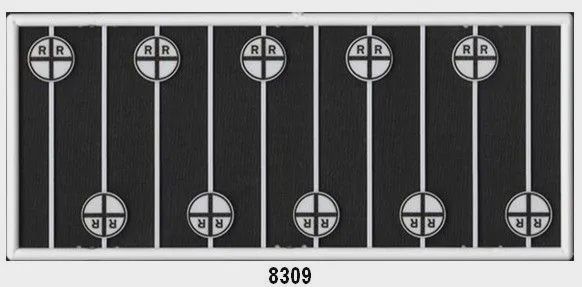 Tichy HO Very Early (1900-30) Railroad Crossing Warning Signs (10) (D) (TIC8309)