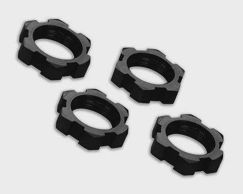 Traxxas 17mm Splined/Serrated Wheel Nuts, Black (4) (TRA7758A)