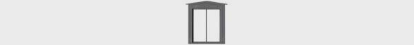 Tichy HO 2 PANE PEAKED WINDOW w/Glazing (TIC8303)