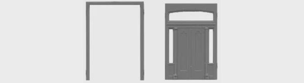 Tichy DOUBLE DOOR WITH TRANSOM (TIC8121)
