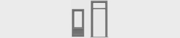 Tichy Train RESIDENTIAL DOOR w/separate frame 3 sets (TIC8116)