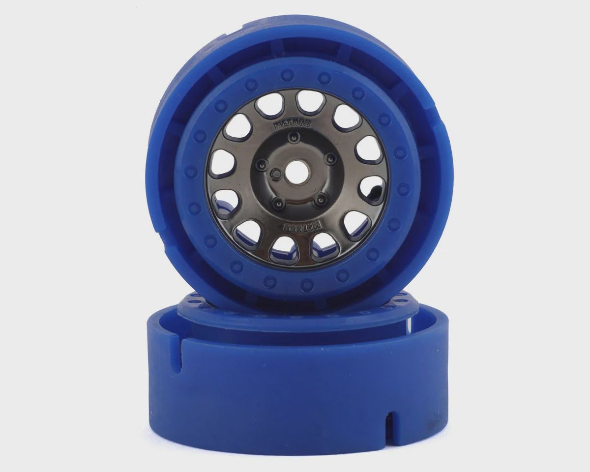 Traxxas 1.0" Micro Method Beadlock Rims (Blue) (2) (TRX-4M) (TRA9781=BLKBL)