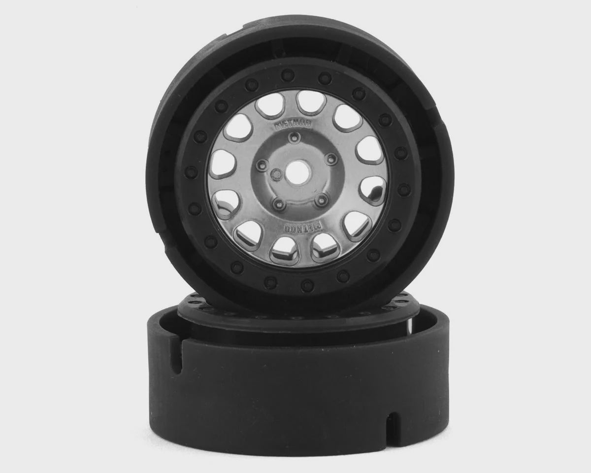 Traxxas 1.0" Micro Method Beadlock Rims (Silver) (2) (TRX-4M) TRA9781-Satin)