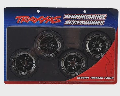 Traxxas 4-Tec 2.0 1.9" Front &amp; Rear Pre-Mounted Drift Tires (Black Chrome) (TRA8378)