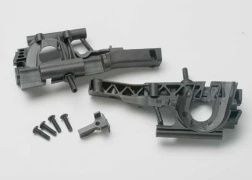 Traxxas Bulkhead, front (L&amp;R halves)/ diff retainer/ 4x14mm BCS (4) (TRA5330)