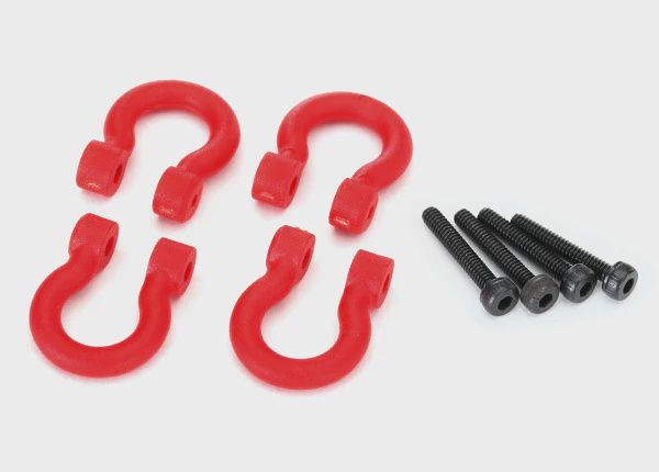 Traxxas Bumper D-rings, red (front or rear)/ 2.0x12 CS (TRA8234R)