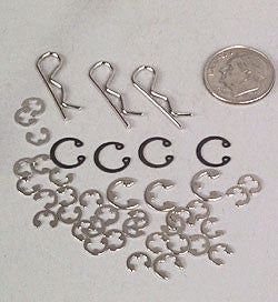 Traxxas E-Clips/C-Clips/R Pins (40) (TRA1633)