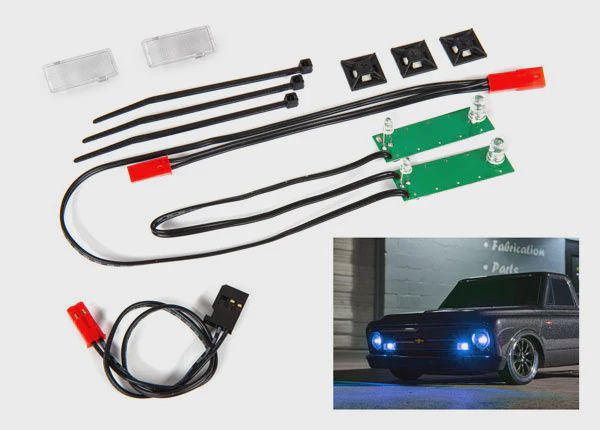 Traxxas Front LED Light Set (Blue) (TRA9496X)