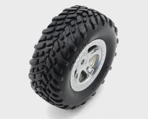 Traxxas Pre-Mounted SCT Off-Road Tire (Satin Chrome) (2) (TRA7073)