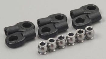 Traxxas Rod Ends Lng Hollow Ball w/Connectors LS2 (6) (TRA2742)