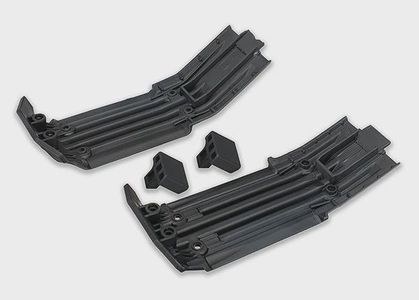 Traxxas Skidplate, front (1), rear (1)/ rubber impact cushion (2) (TRA7744)