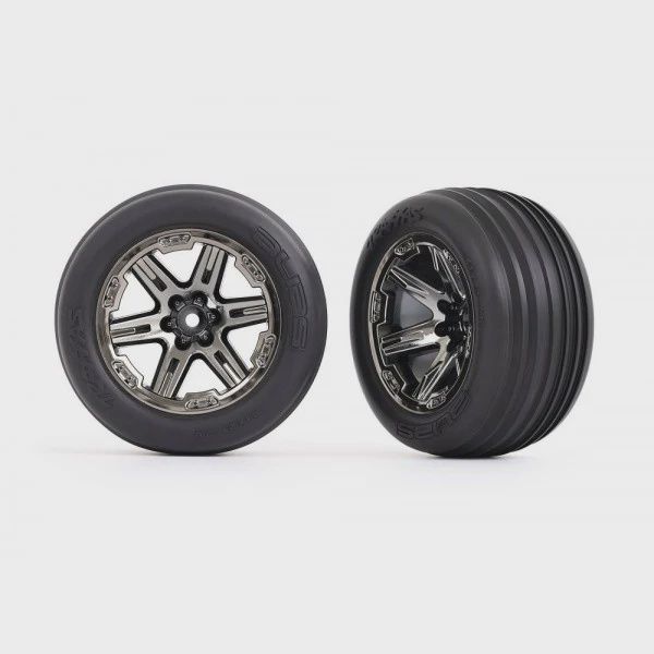 Traxxas T&amp;W RXT BLK CHRM 2.8/RIBBED (TRA3771R)