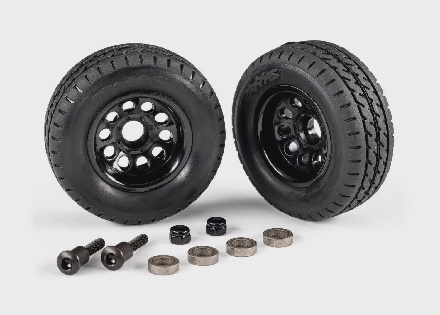 Traxxas Trailer wheels (2)/ tires (2)/ mounting hardware (TRA9797)