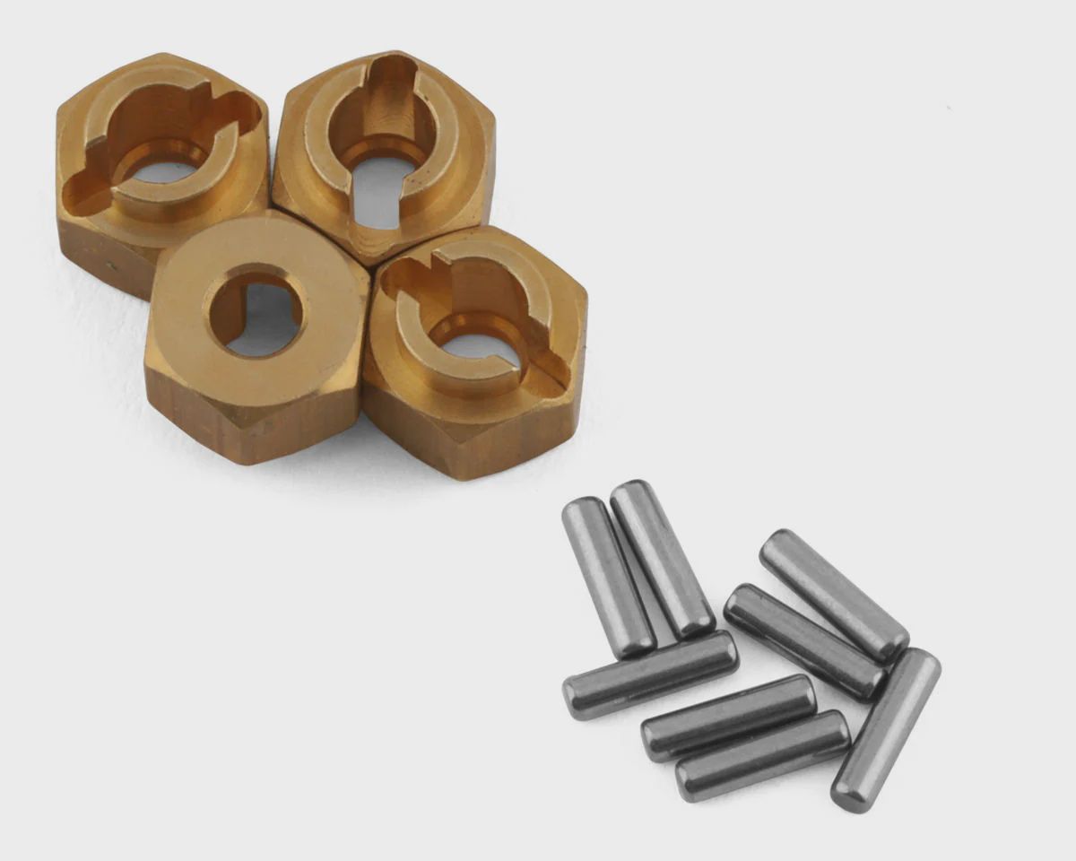 Traxxas TRX-4M Brass Wheel Hexes (4) (4g) (TRA9750X)
