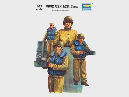 Trumpeter 1/35 WWII US Navy LCM Crew Figure Set (3) (TSM408)