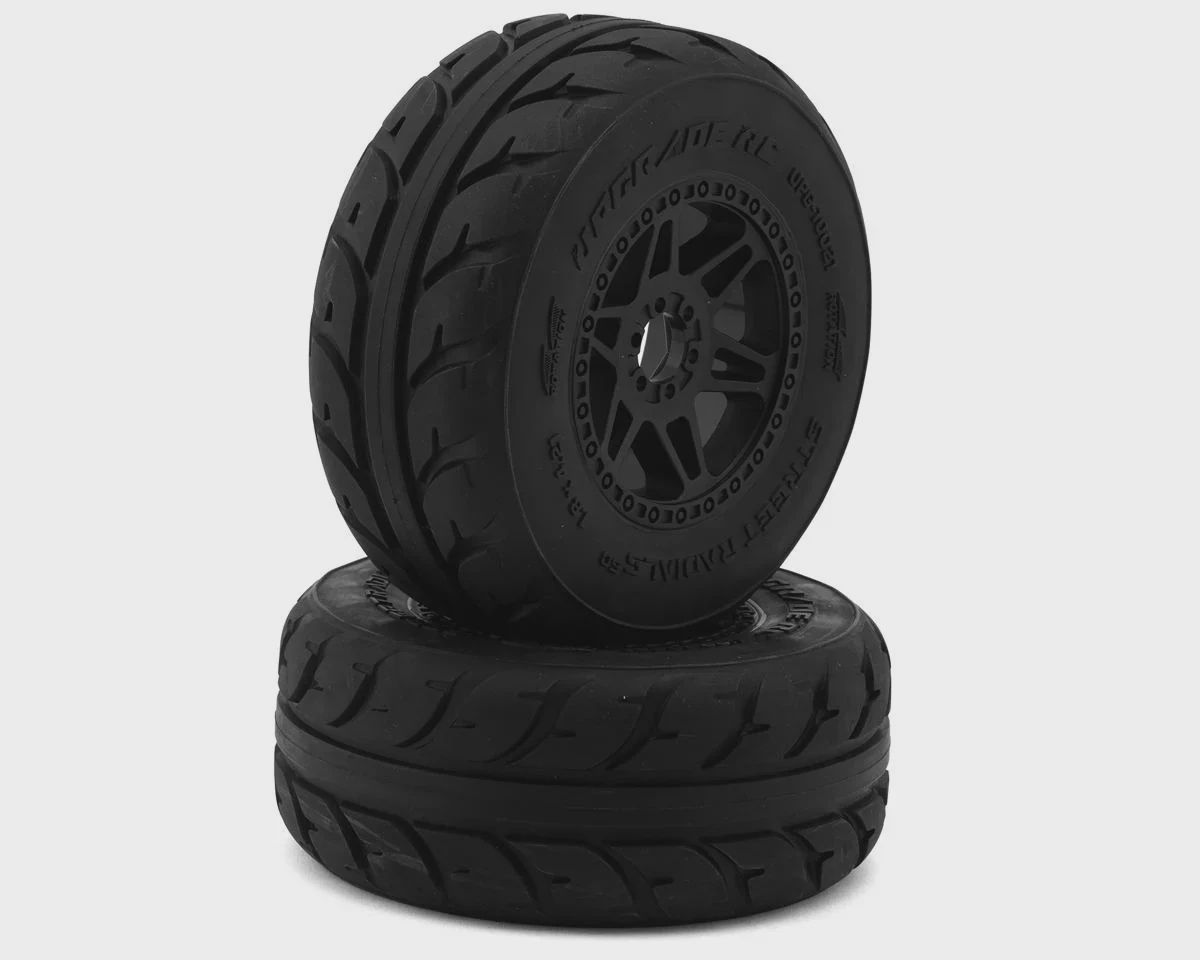 UpGrade RC Street Radial SC 2.2/3.0" Pre-Mounted Short Course Truck Tires (2) (17mm/14mm/12mm Hex) (UPG-10021)