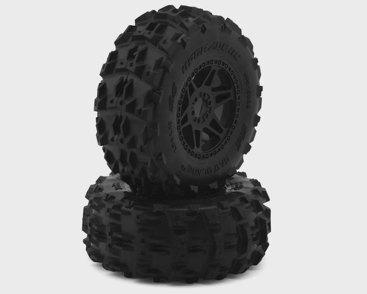 UpGrade RC Saw Blade SC 2.2/3.0" Pre-Mounted Short Course Truck Tires (2) (17mm/14mm/12mm Hex) (UPG-10022)