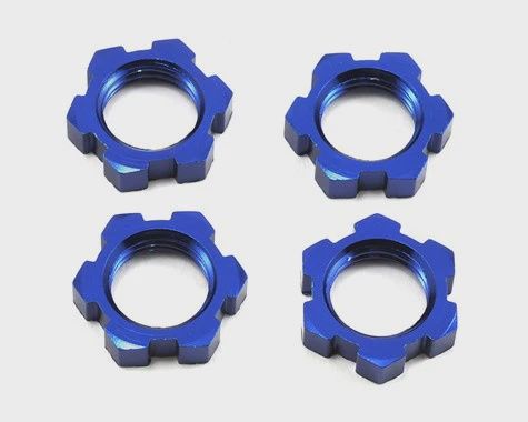 Traxxas X-Maxx 17mm Splined Wheel Nut (Blue) (4) (TRA7758)