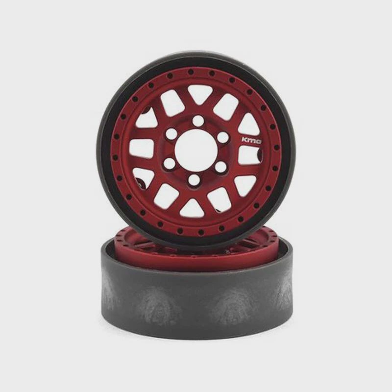Vanquish KMC XD229 Machete V2 1.9" Beadlock Crawler Wheels (Red ) (2) (VPS07744)