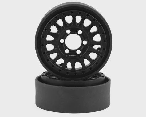 VANQUISH KMC KM445 Impact 1.9" Beadlock Crawler Wheels (Black) (2) (VPS07801)